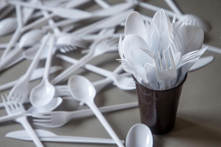 Image of plastic cutlery