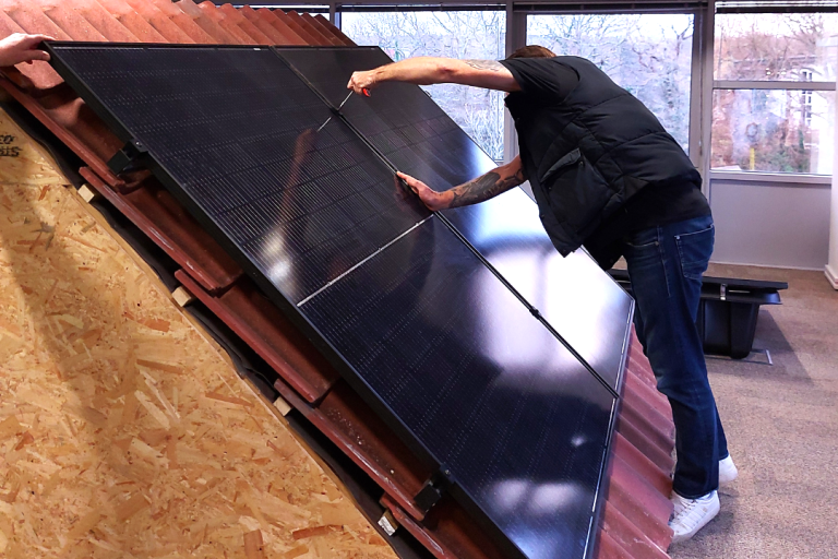 Solar panels installation 