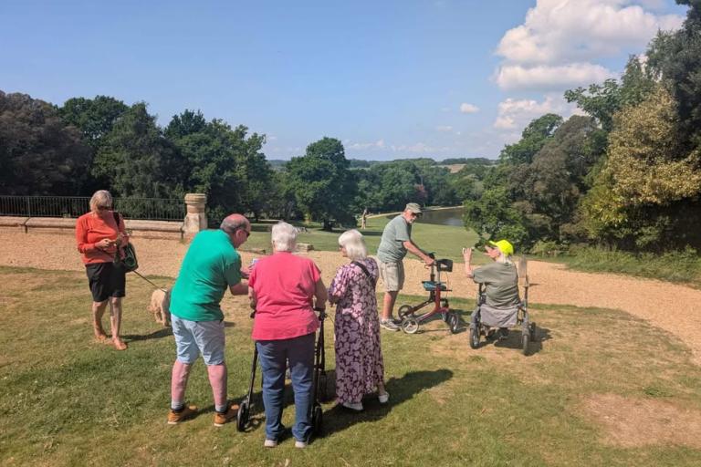 Residents walking at Staunton Country Park