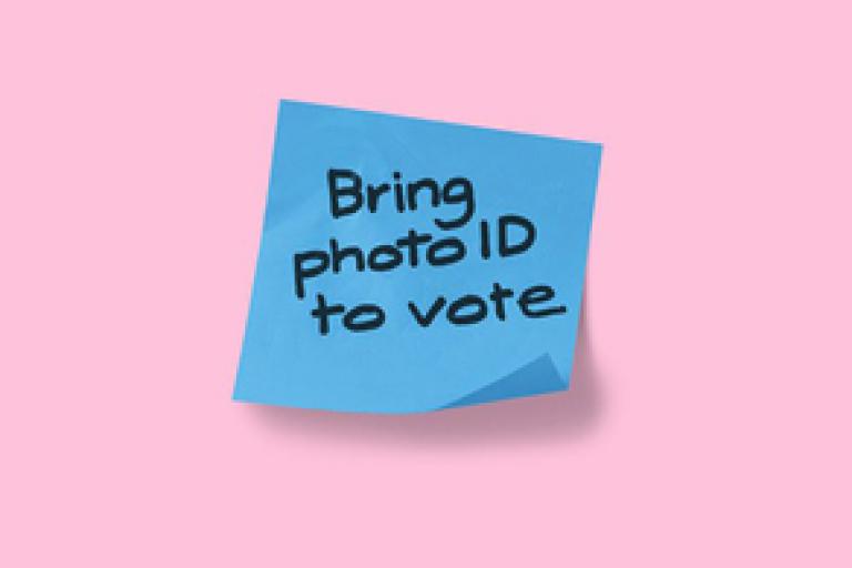 Bring photo ID to vote