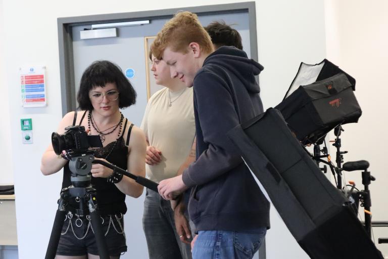 ParkLife project young people with camera and filming equipment
