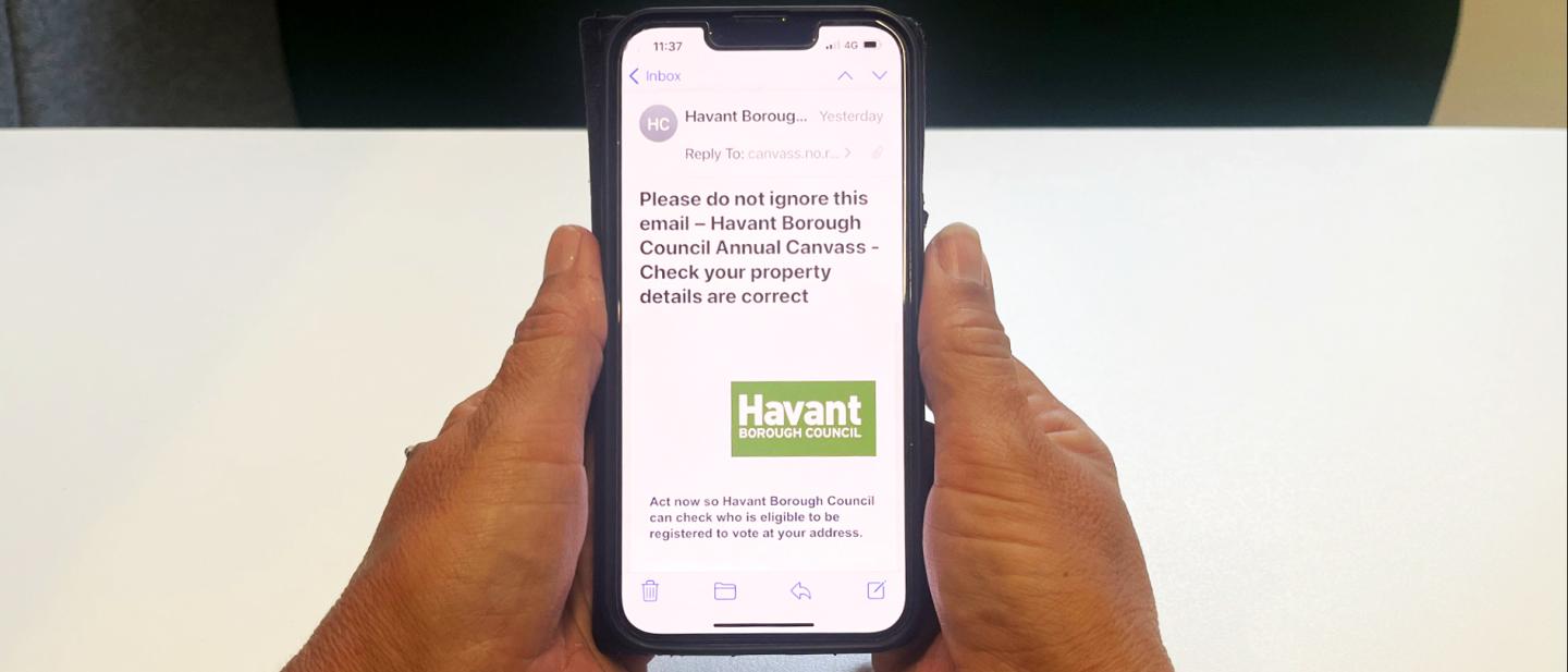 Person holding phone