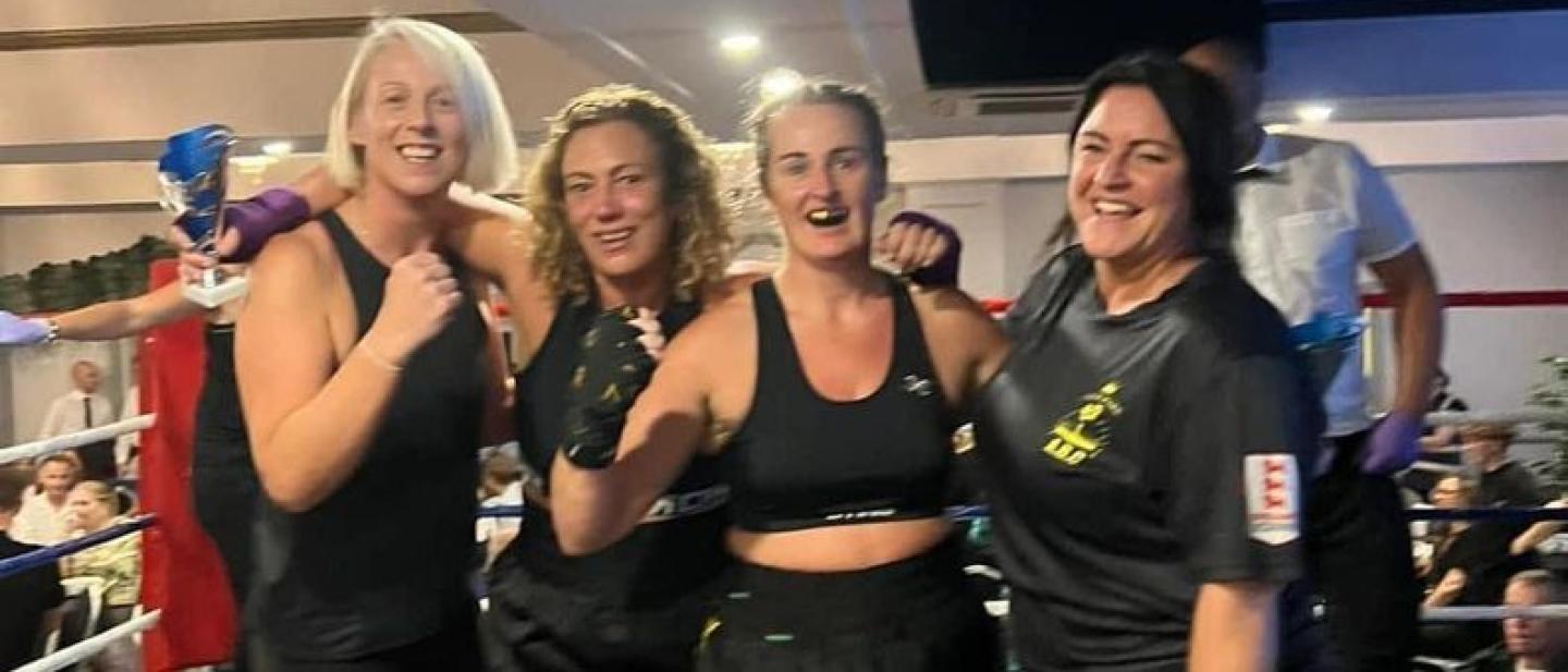 Image of four women at boxing club
