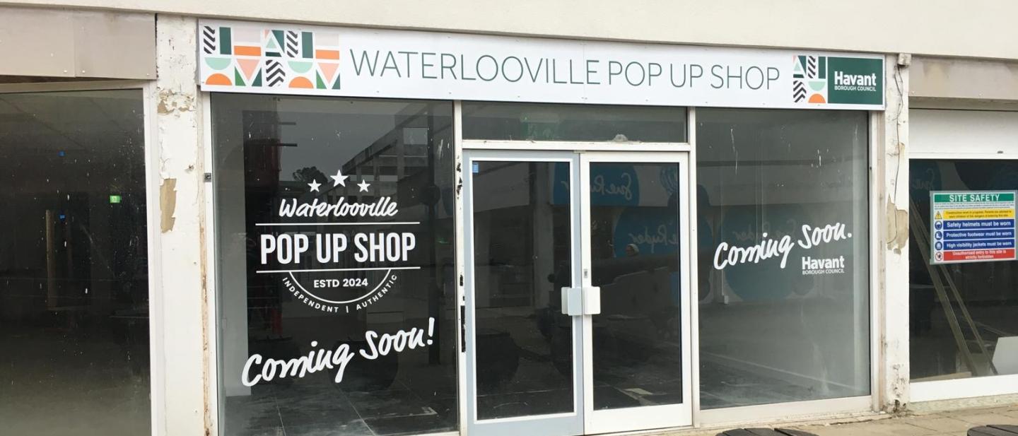 Waterlooville Pop Up Shop storefront 