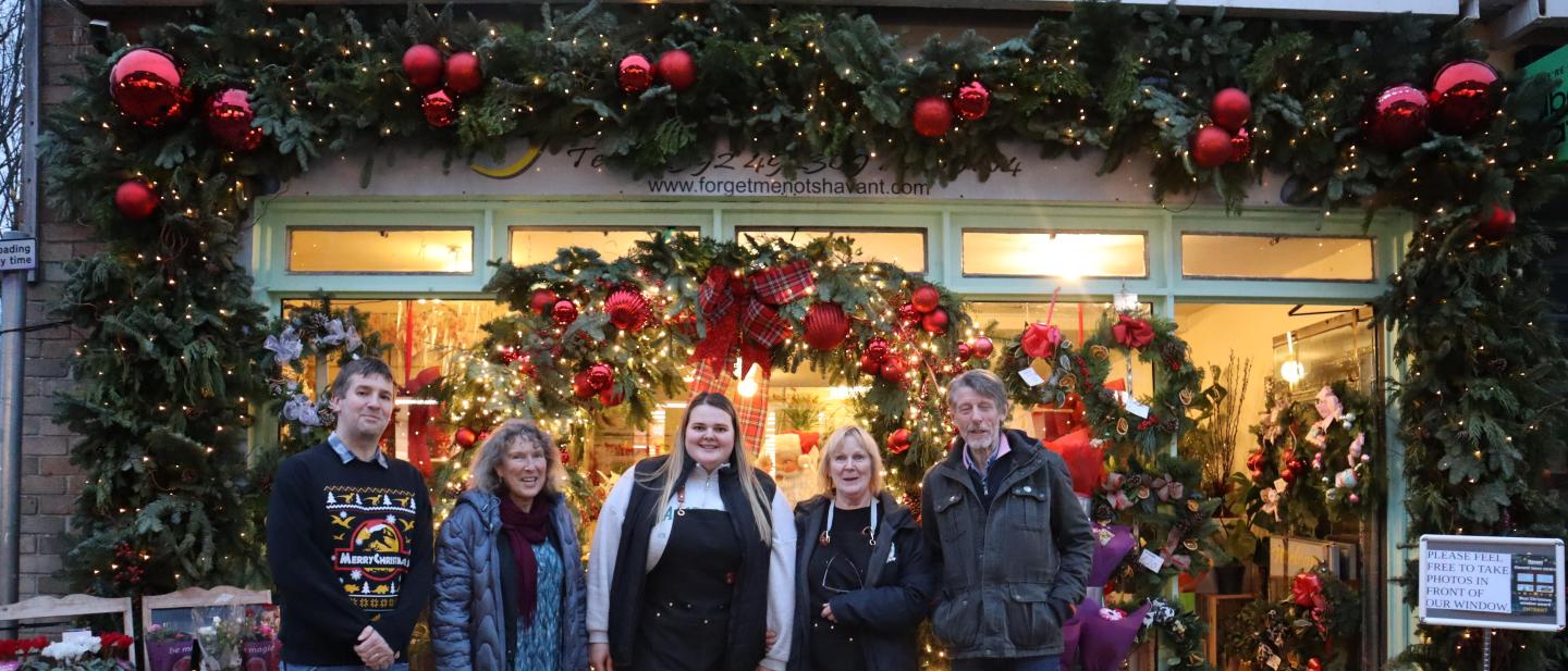 Forget-Me-Nots florist - winner of Havant Christmas window display
