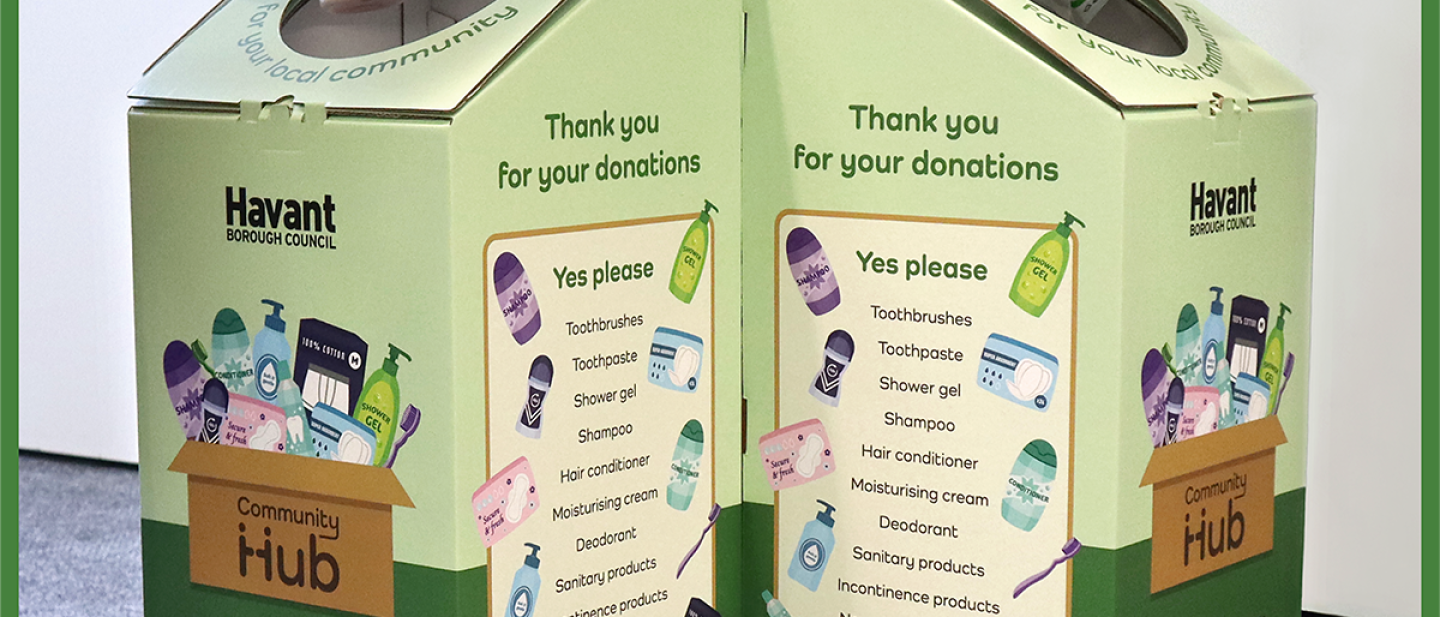 Hygiene banks for the donation of new and unused hygiene products