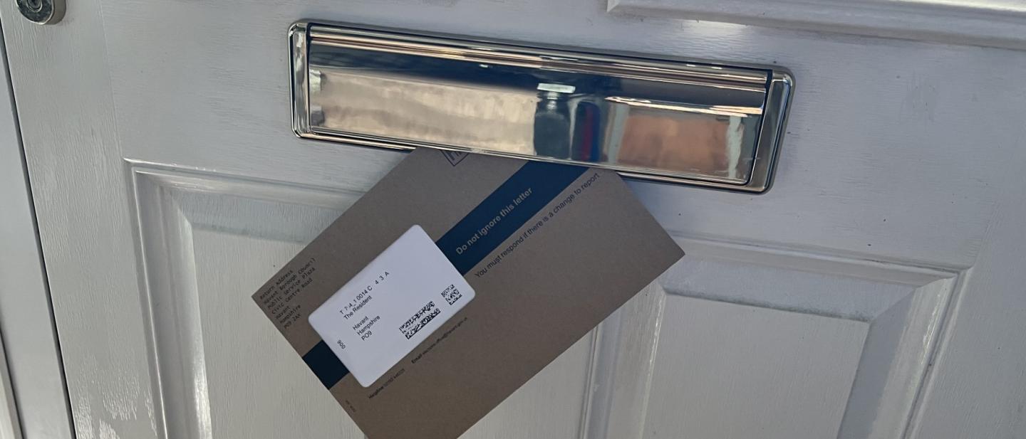 Letter through a letterbox