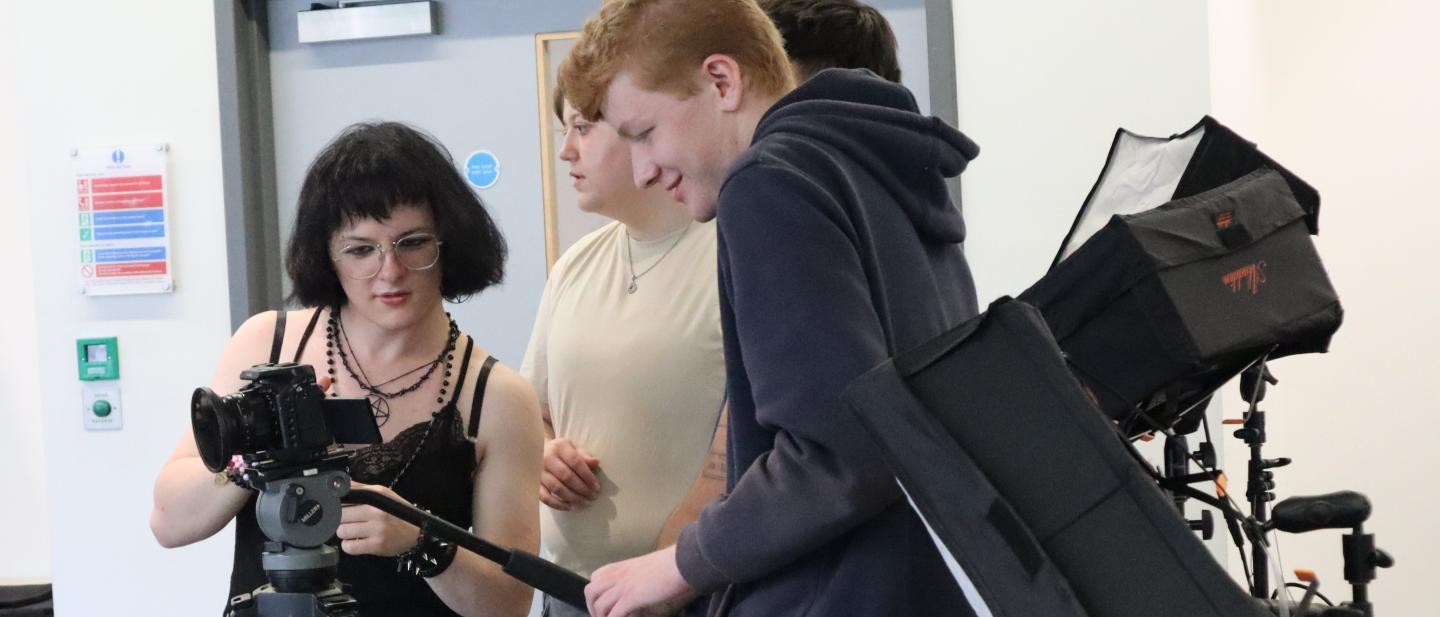 ParkLife project young people with camera and filming equipment